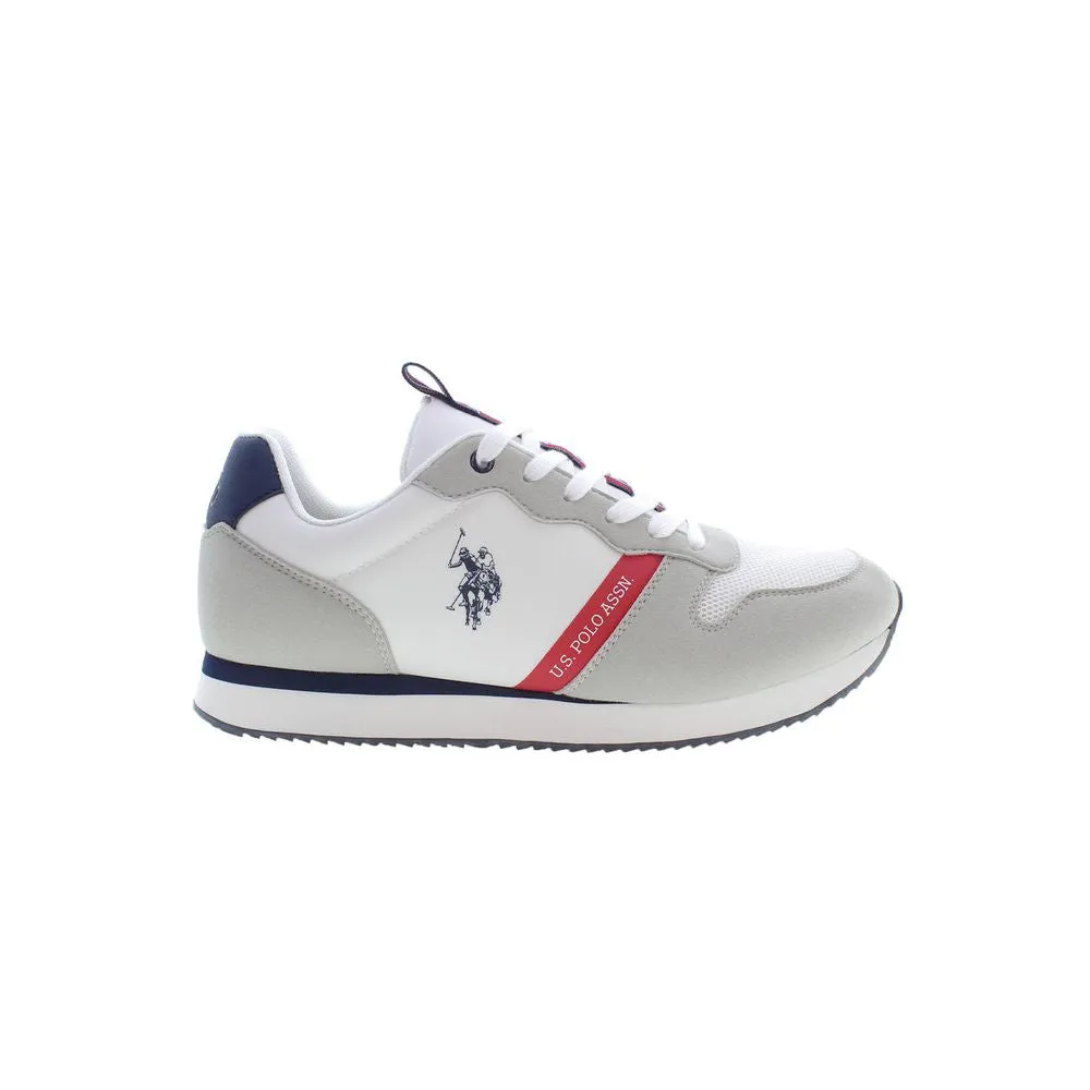 White Polyester Mens Sneaker sold by Louxly