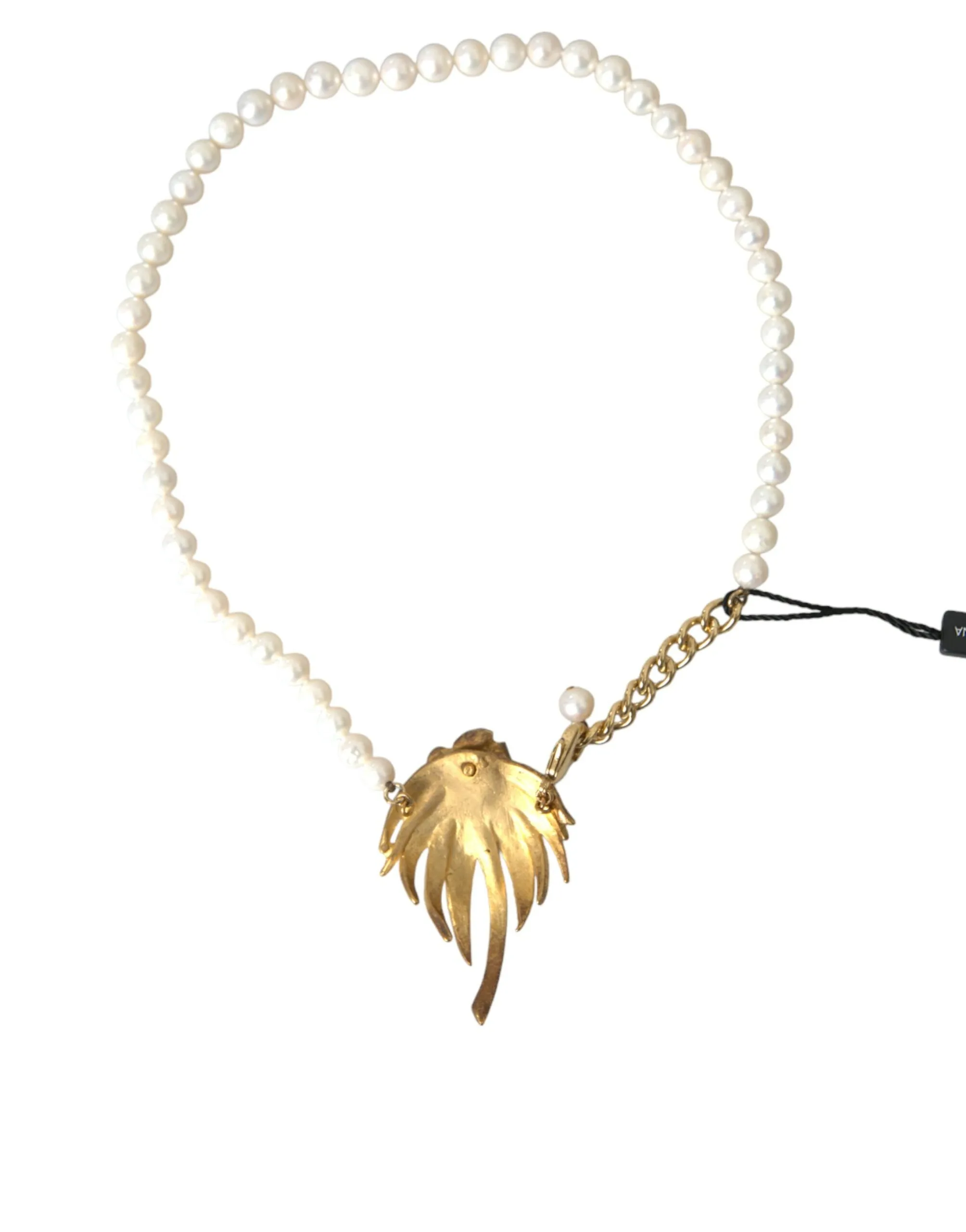 Gold Brass Crystal Pearl Tree Pendant Charm Necklace sold by Louxly product image thumbnail 4