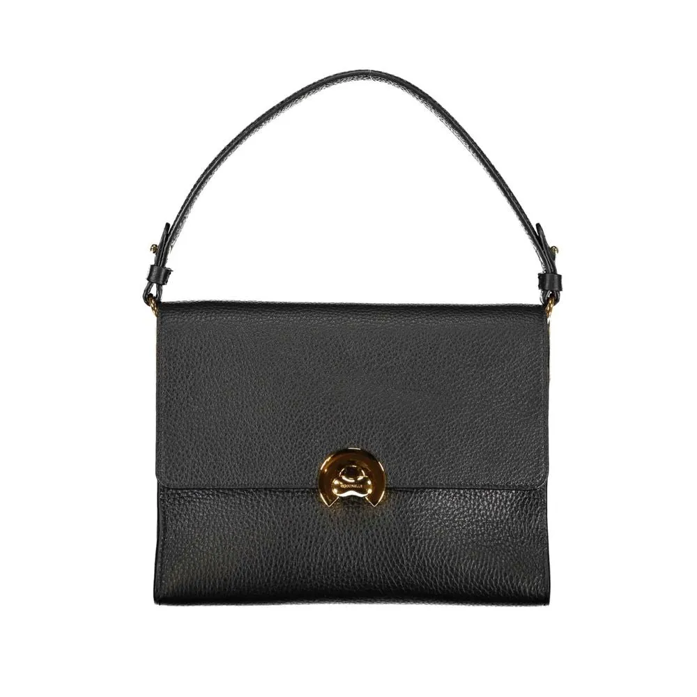 Black Leather Handbag sold by Louxly