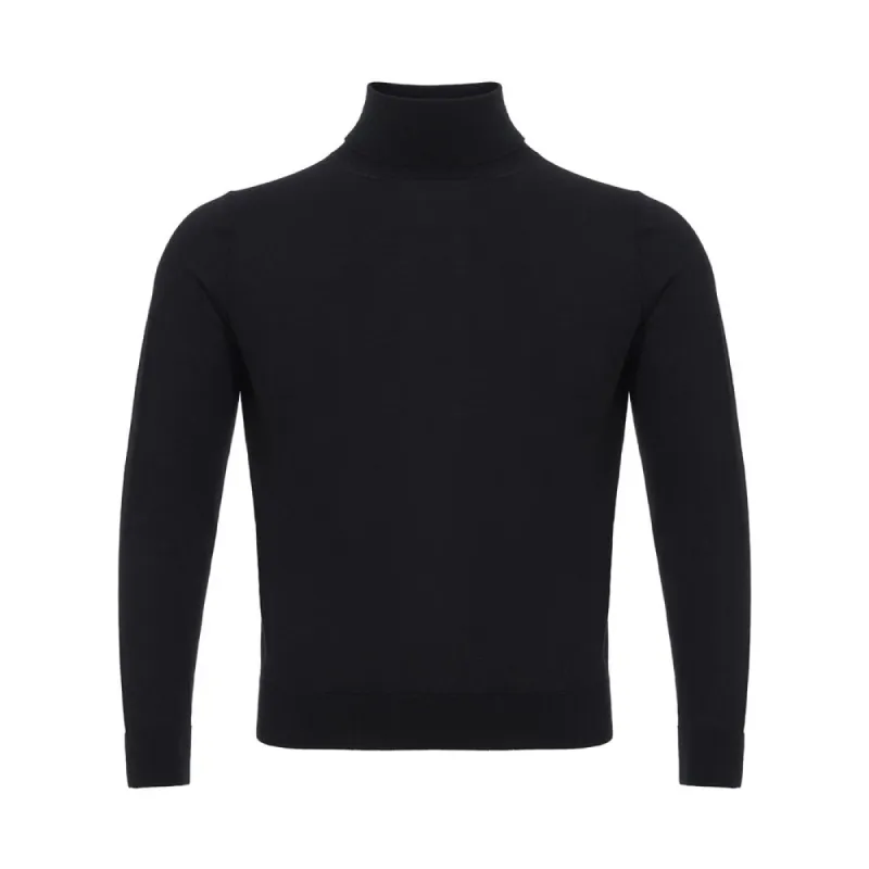 Italian Cashmere Luxury Black Sweater sold by Louxly