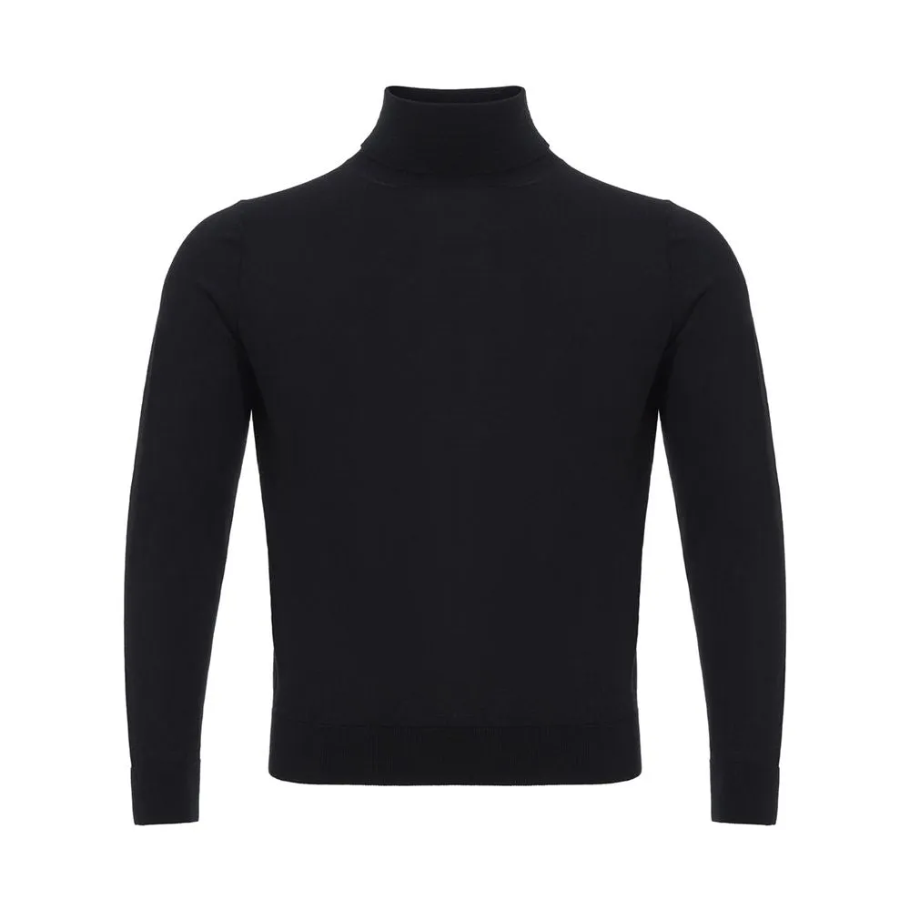 Italian Cashmere Luxury Black Sweater sold by Louxly