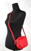 Small Branded Bright Red Grainy Leather Camera Crossbody Bag sold by Louxly
