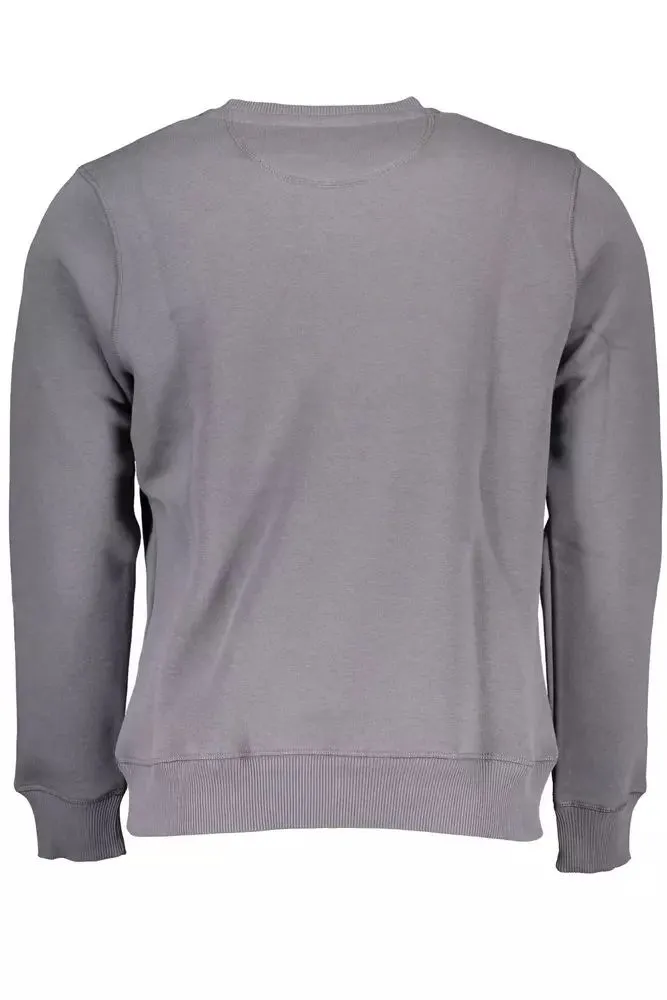 Blue Round Neck Cotton Blend Sweater sold by Louxly product image thumbnail 2