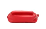 Small Branded Bright Red Grainy Leather Camera Crossbody Bag sold by Louxly