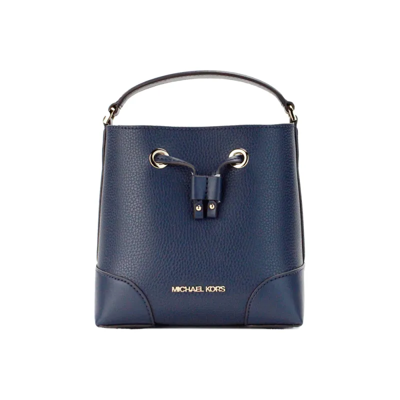 Mercer Small Navy Pebbled Leather Bucket Crossbody Bag Purse sold by Louxly
