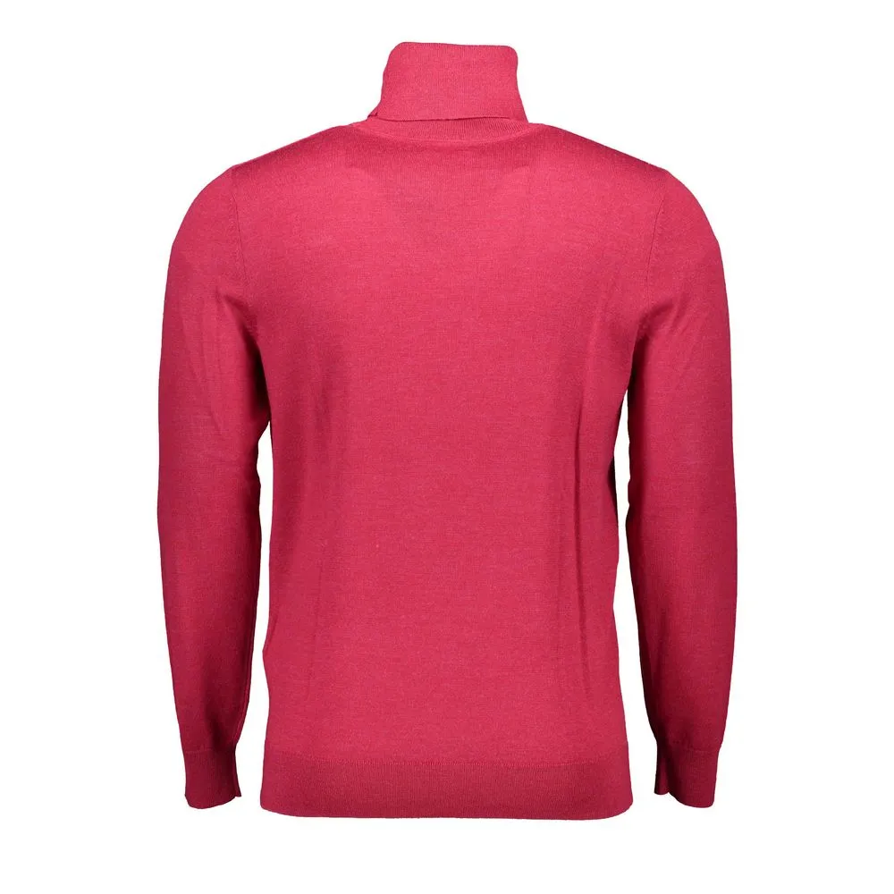 Elegant Pink Turtleneck Sweater in Pure Wool sold by Louxly product image thumbnail 2