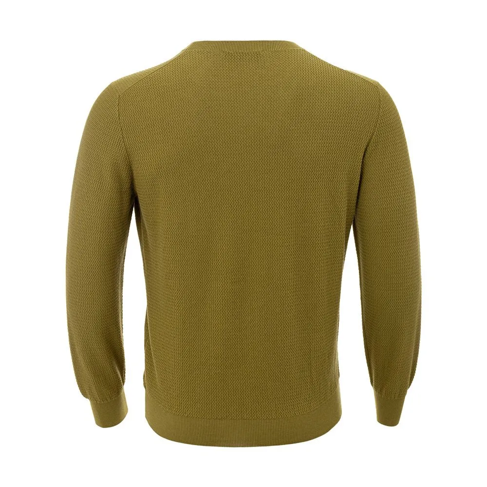 Elegant Green Cotton Sweater for Men sold by Louxly product image thumbnail 2