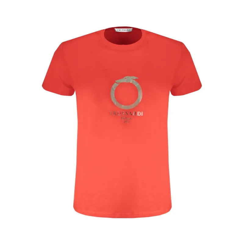 Red Cotton T-Shirt sold by Louxly