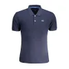 Blue Cotton Polo Shirt sold by Louxly