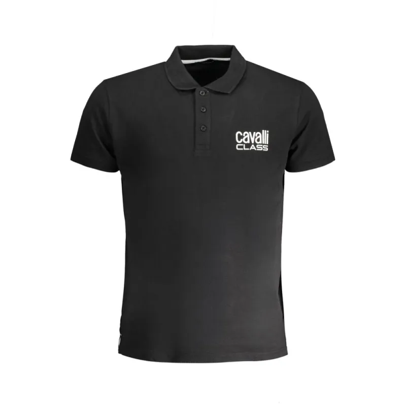 Black Cotton Polo Shirt sold by Louxly