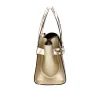Carmen Medium Pale Gold Saffiano Leather Satchel Purse Bag sold by Louxly