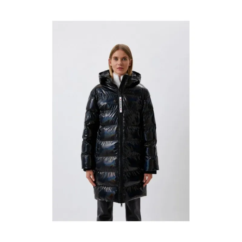 Elegant Painted Effect Long Down Jacket made by Love Moschino