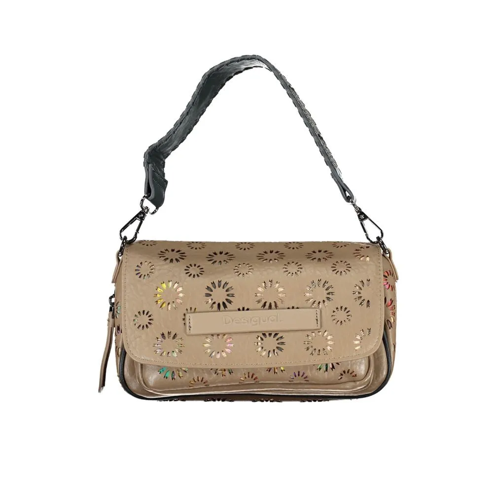 Beige Polyethylene Handbag sold by Louxly