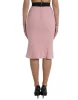 Elegant High Waist Pencil Skirt in Pink sold by Louxly
