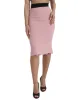 Elegant High Waist Pencil Skirt in Pink sold by Louxly