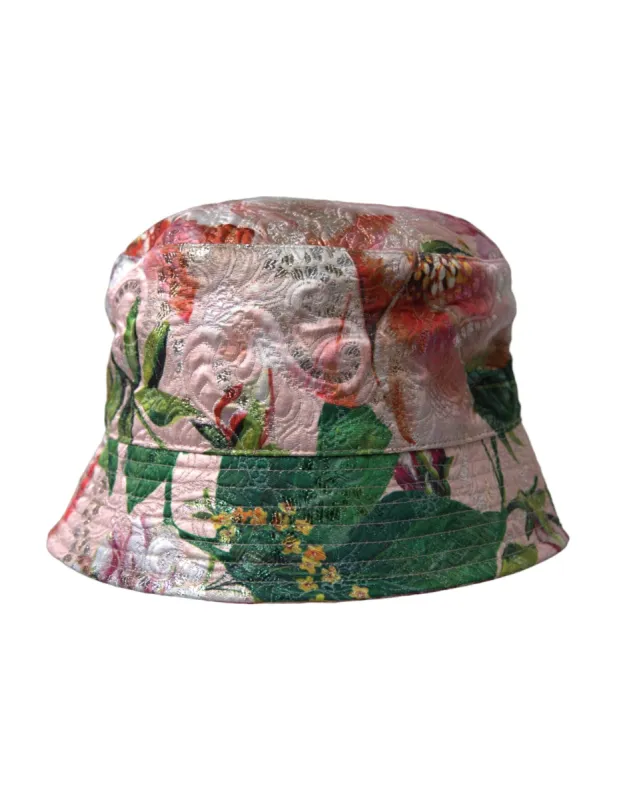 Multicolor Floral Jacquard Bucket Hat Men sold by Louxly