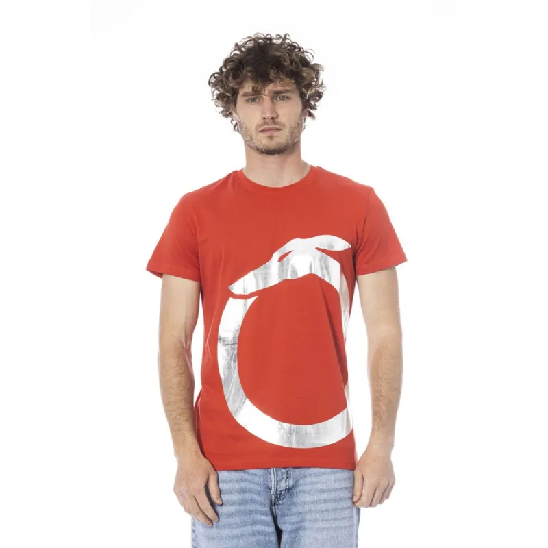 Red Cotton T-Shirt sold by Louxly