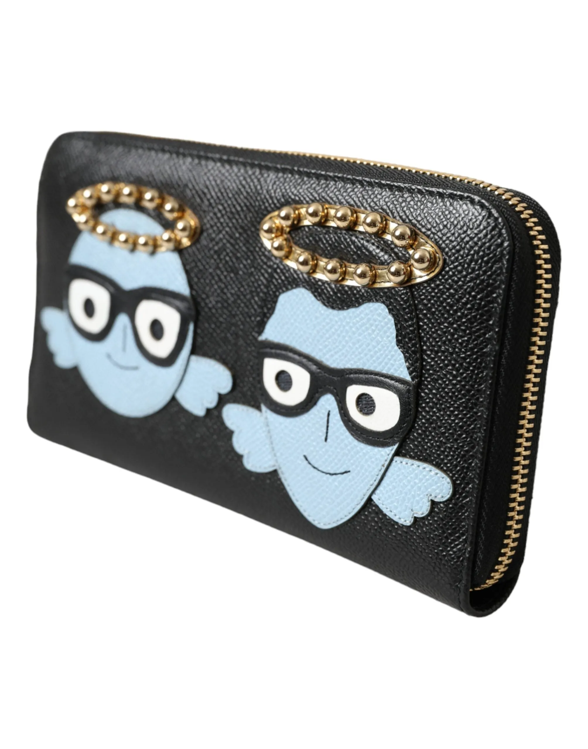 Black Blue Leather #DGFAMILY Zipper Continental Men Wallet sold by Louxly product image thumbnail 2