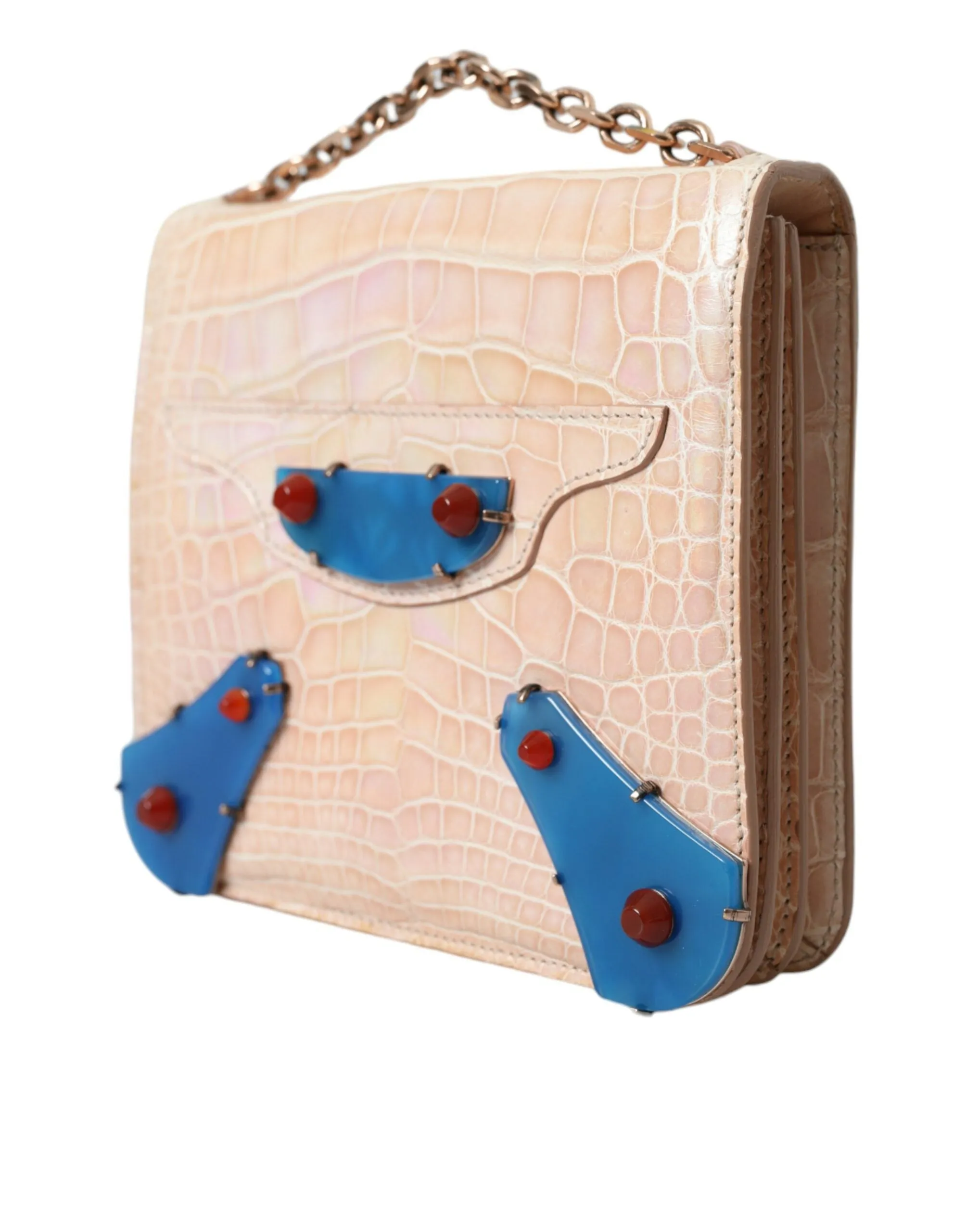 Elegant Mini Chain Beige Clutch for Evening Elegance sold by Louxly product image thumbnail 2