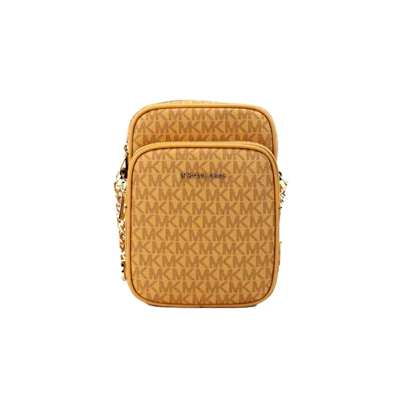 Jet Set Cider PVC Flight Leather North South Chain Crossbody Bag sold by Louxly