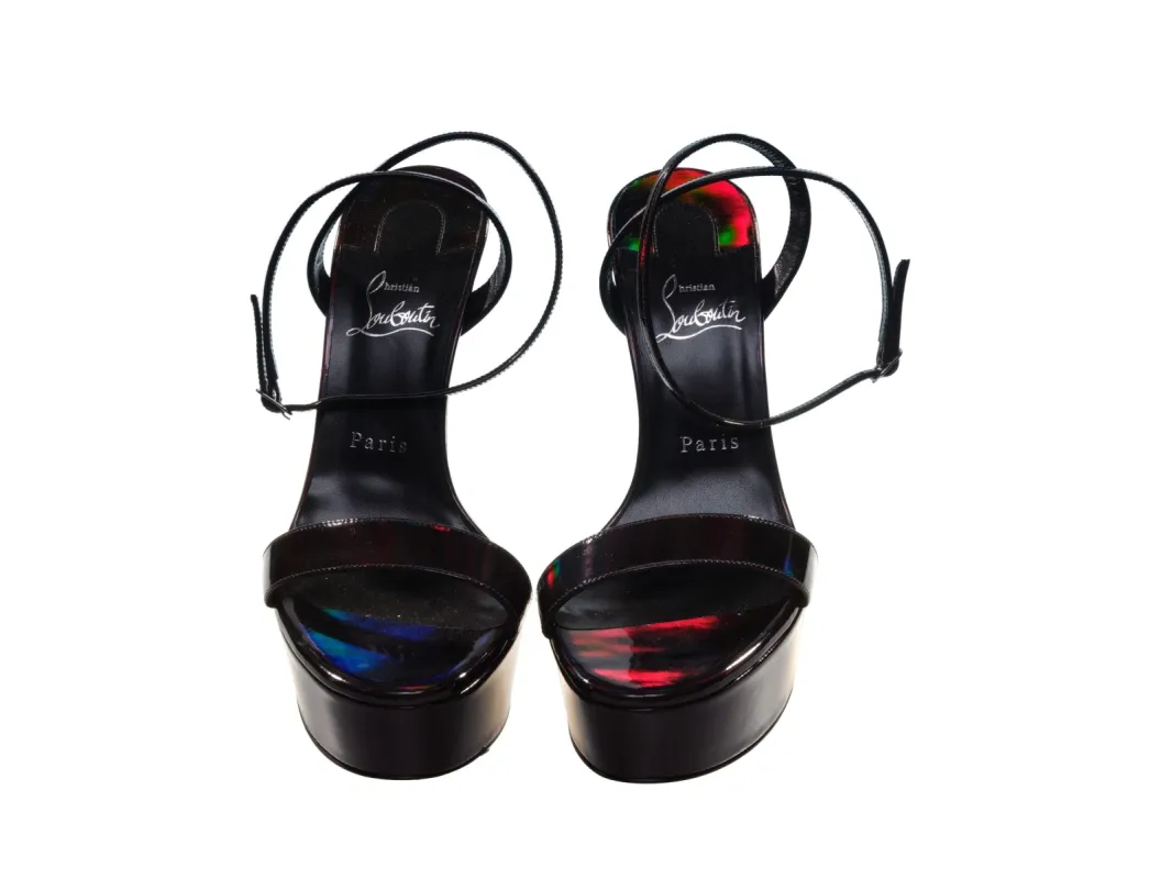 Loubi Queen Alta 150 Black High Heels sold by Louxly