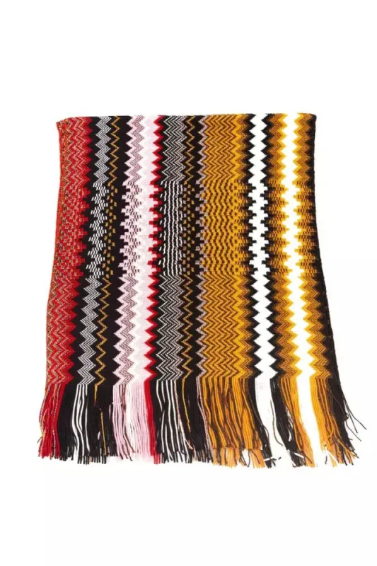 Geometric Fantasy Fringed Scarf sold by Louxly