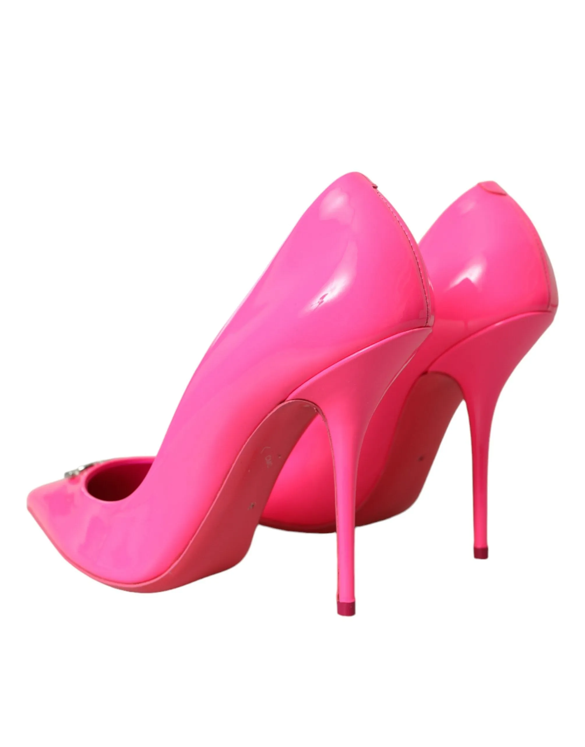 Neon Pink Leather Logo Pumps Heels Shoes sold by Louxly product image thumbnail 4