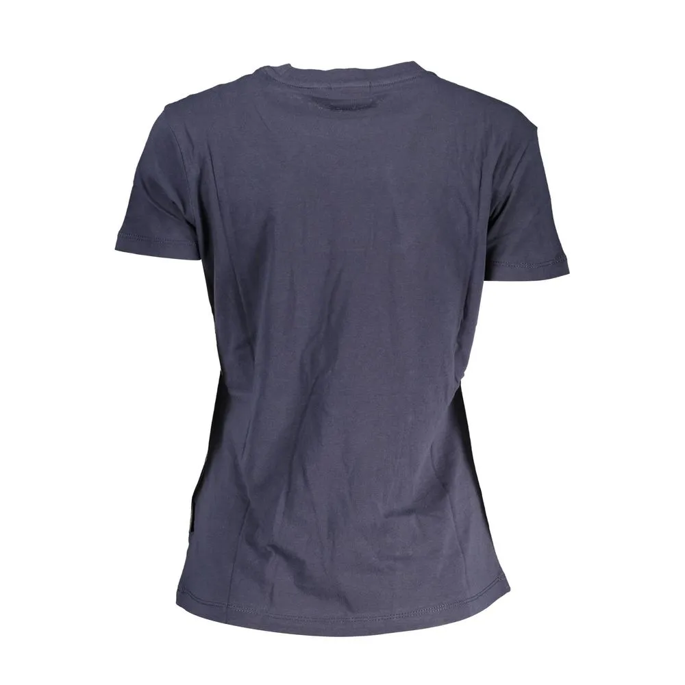 "Blue Cotton Women T-Shirt" sold by Louxly product image thumbnail 2