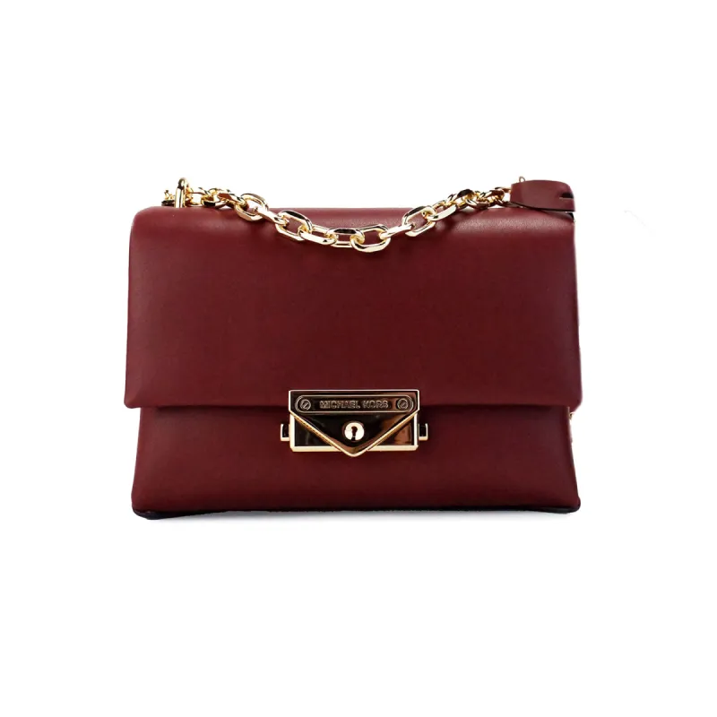 Cece Small Dark Cherry Vegan Leather Convertible Flap Crossbody Bag sold by Louxly