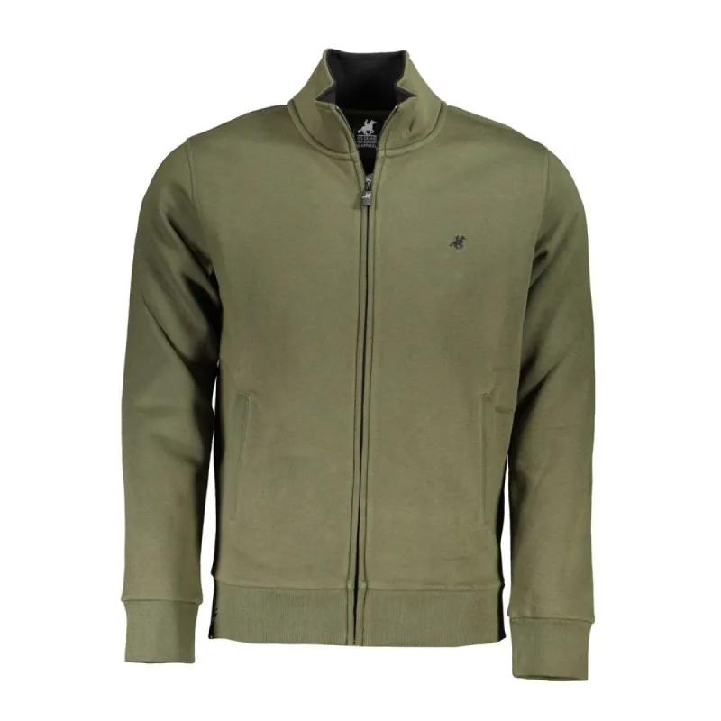 Enviable Embroidered Green Zip Sweater sold by Louxly