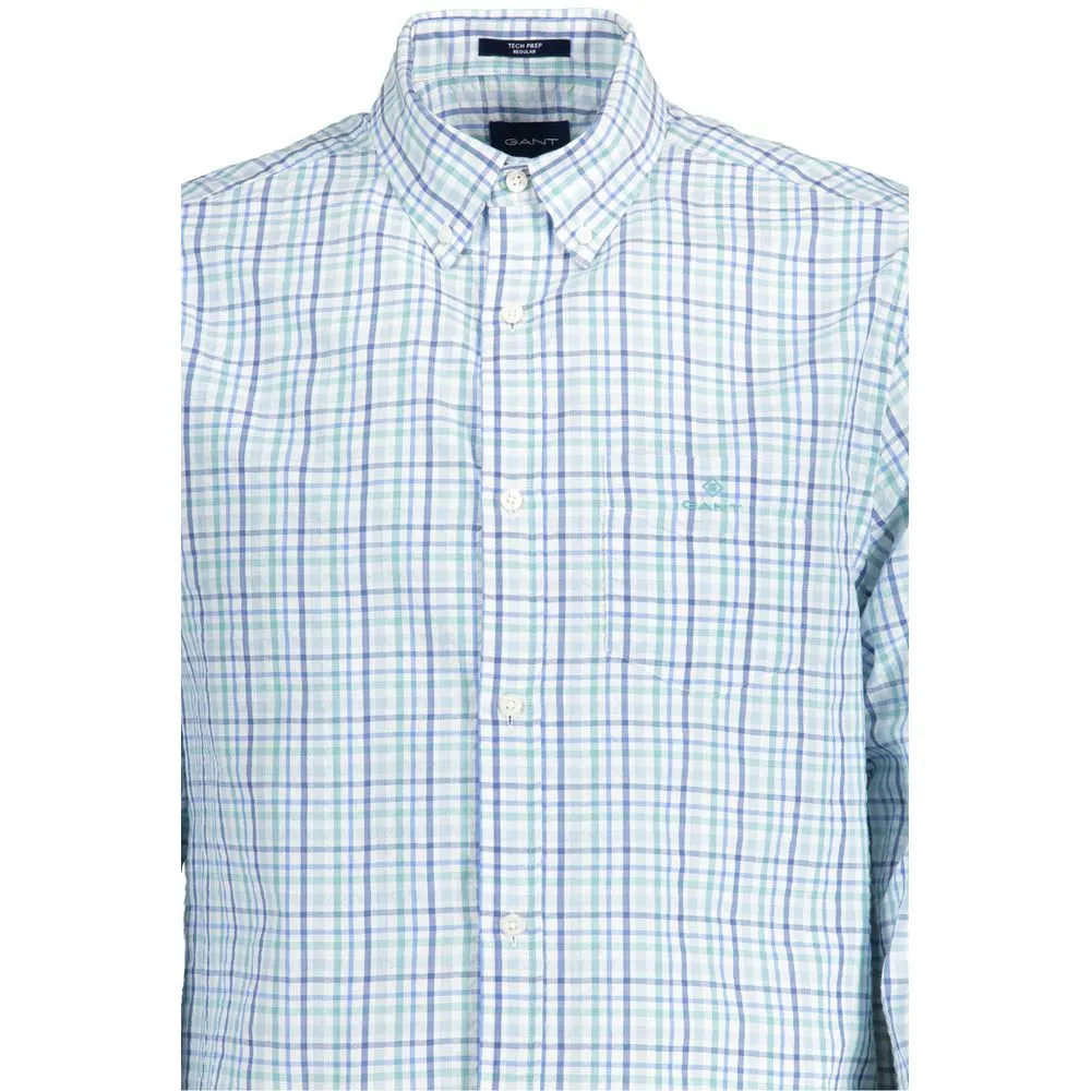 Elegant Light Blue Long Sleeve Button-Down Shirt sold by Louxly product image thumbnail 2