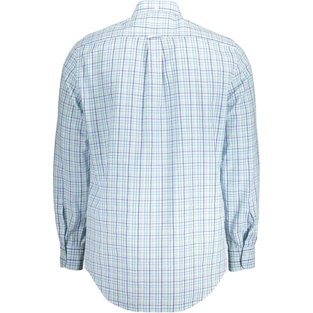 Elegant Light Blue Long Sleeve Button-Down Shirt sold by Louxly product image thumbnail 3