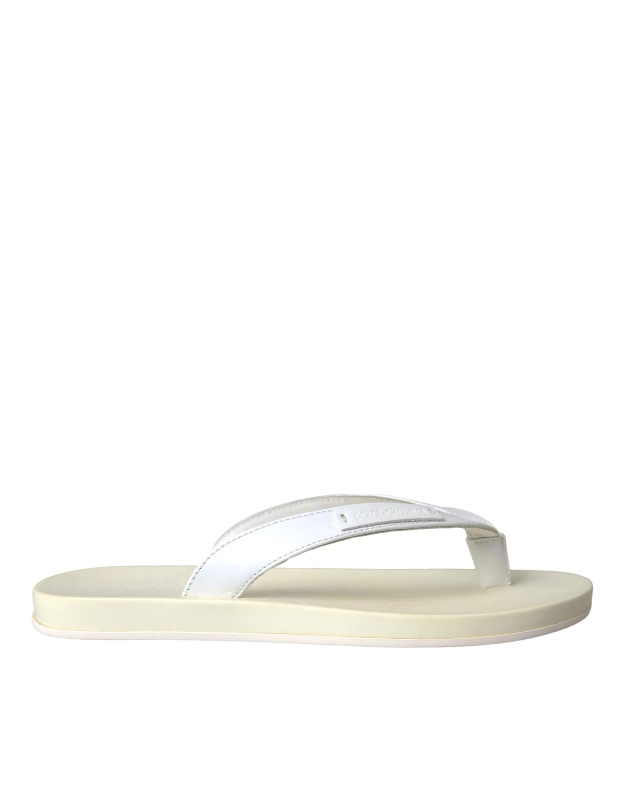 White Leather Slides Sandals Beachwear Shoes sold by Louxly