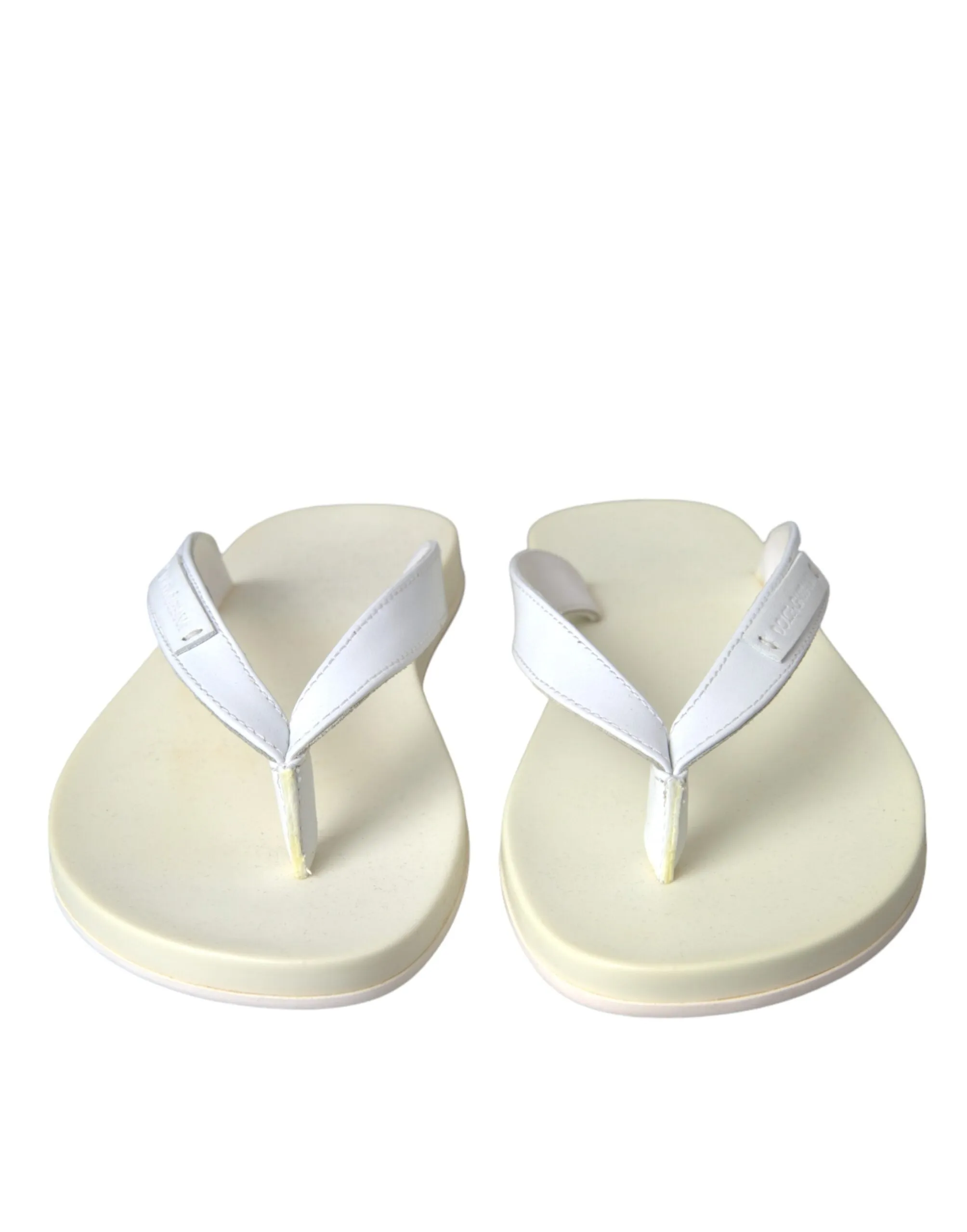 White Leather Slides Sandals Beachwear Shoes sold by Louxly product image thumbnail 2