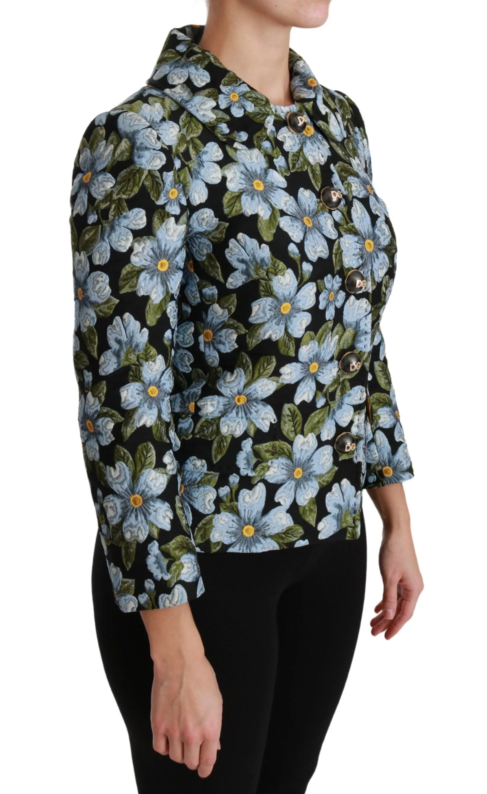 Elegant Floral Brocade Blazer Coat Jacket sold by Louxly product image thumbnail 2