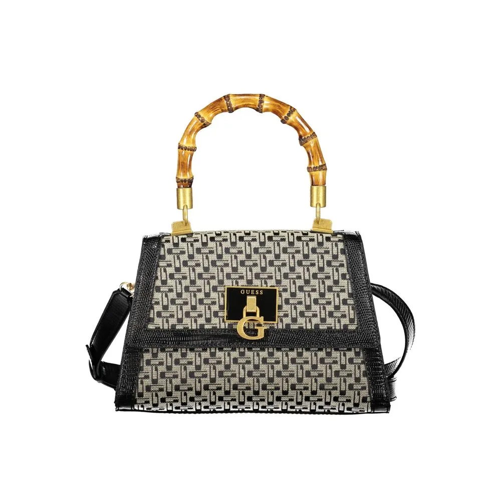 Black Cotton Handbag sold by Louxly