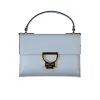 Light Blue Leather Handbag sold by Louxly