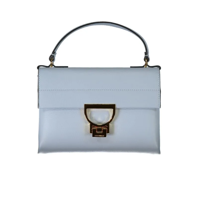 Light Blue Leather Handbag sold by Louxly