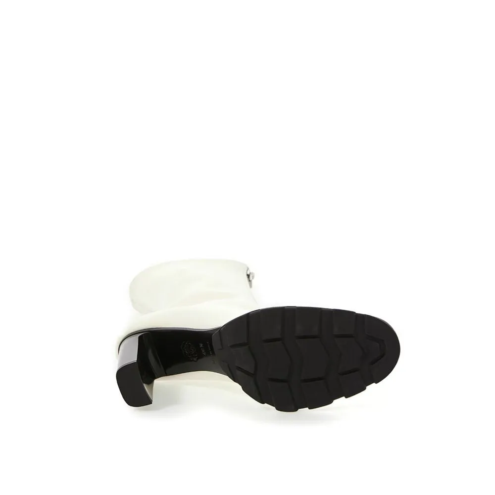 Elegant Neoprene Ankle Boots in White sold by Louxly product image thumbnail 5