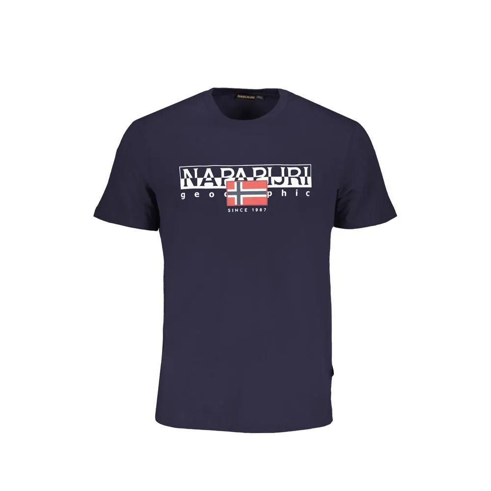 Blue Cotton Men T-Shirt sold by Louxly