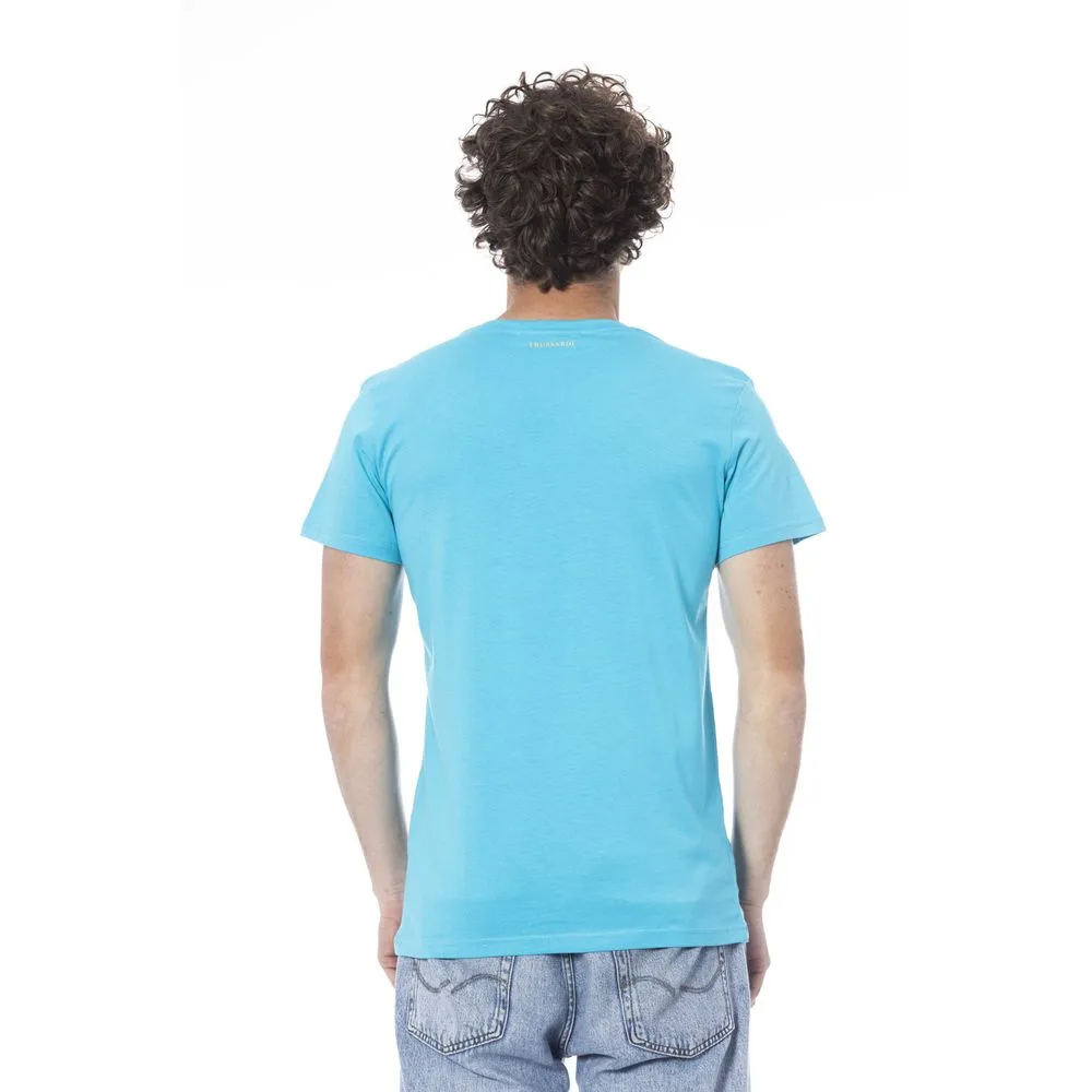 Light Blue Cotton T-Shirt sold by Louxly product image thumbnail 3