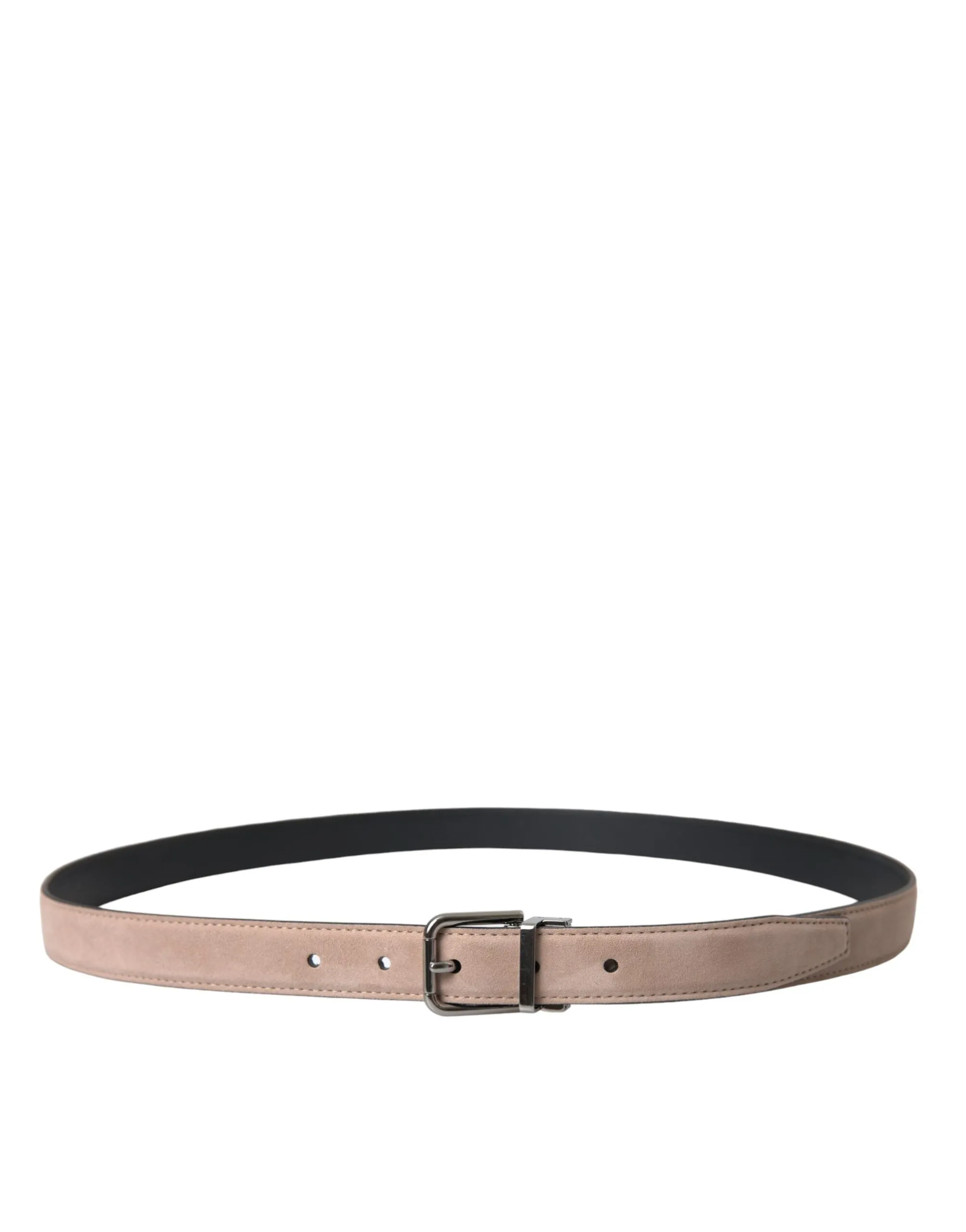 Beige Suede Leather Silver Buckle Belt Men sold by Louxly product image thumbnail 3