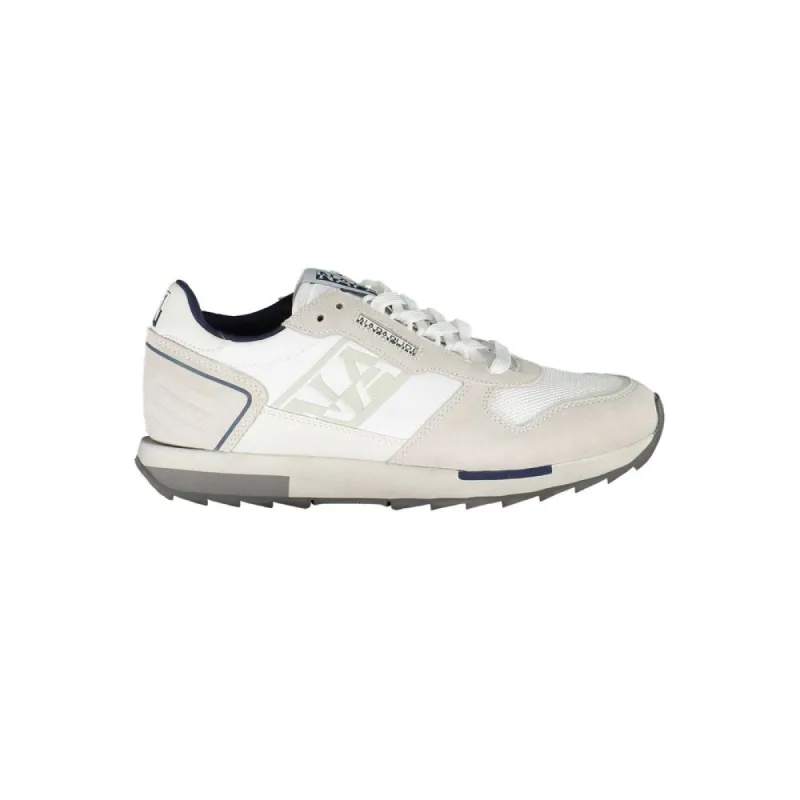 White Polyethylene Men Sneaker sold by Louxly