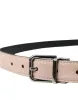 Beige Suede Leather Silver Buckle Belt Men sold by Louxly