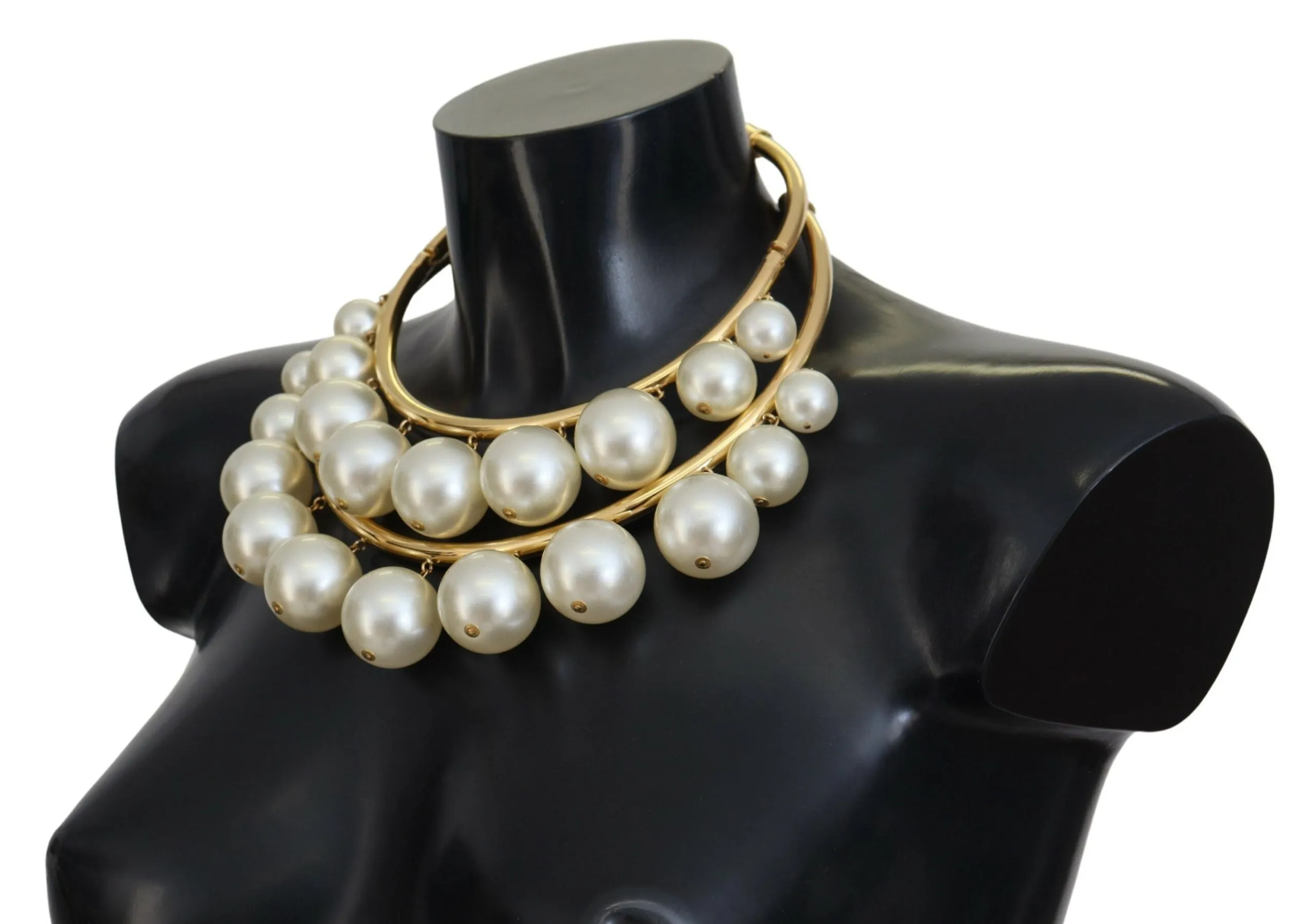 Elegant Faux Pearl Embellished Gold Choker sold by Louxly product image thumbnail 2