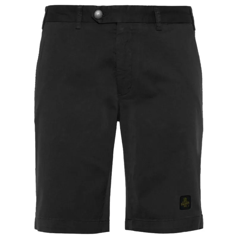 Elegant Beige Bermuda Shorts with Logo Patch sold by Louxly