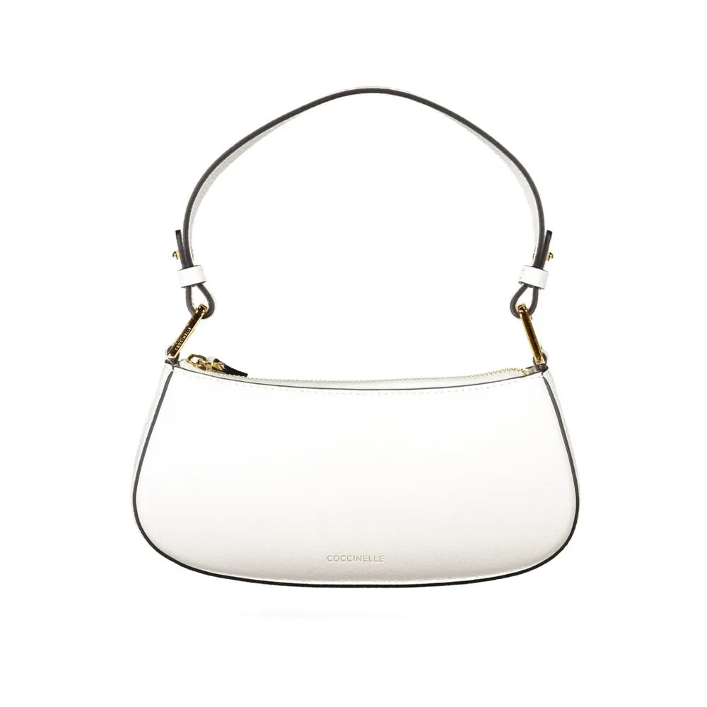 White Leather Handbag sold by Louxly
