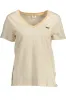 Beige Cotton Women T-Shirt sold by Louxly
