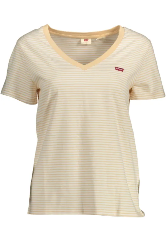 Beige Cotton Women T-Shirt sold by Louxly