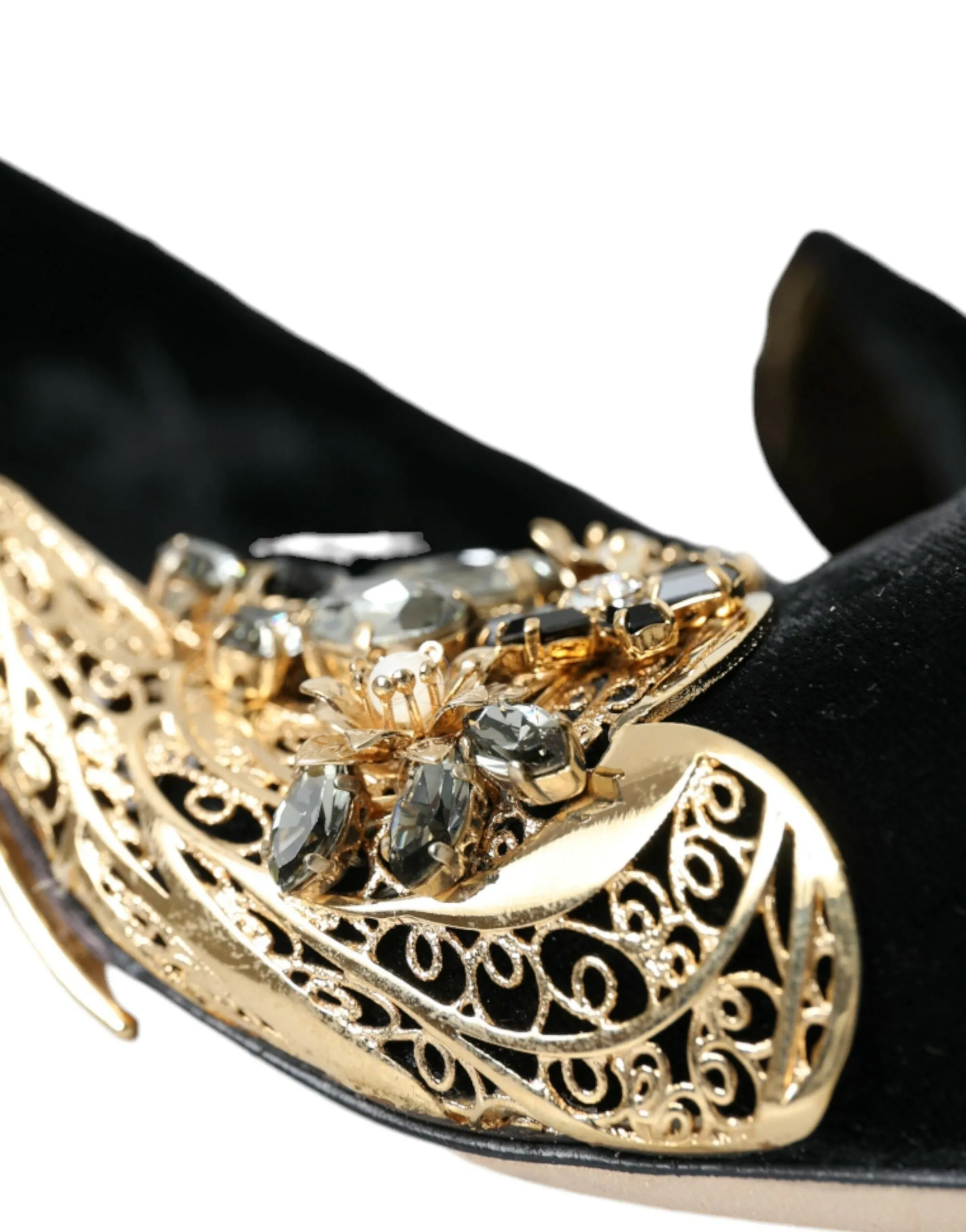 Black Velvet Embellished Heels Pumps Shoes sold by Louxly product image thumbnail 4
